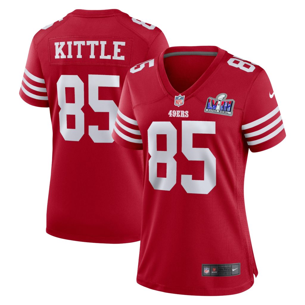George Kittle San Francisco 49ers Nike Women's Super Bowl LVIII Game Jersey - Scarlet