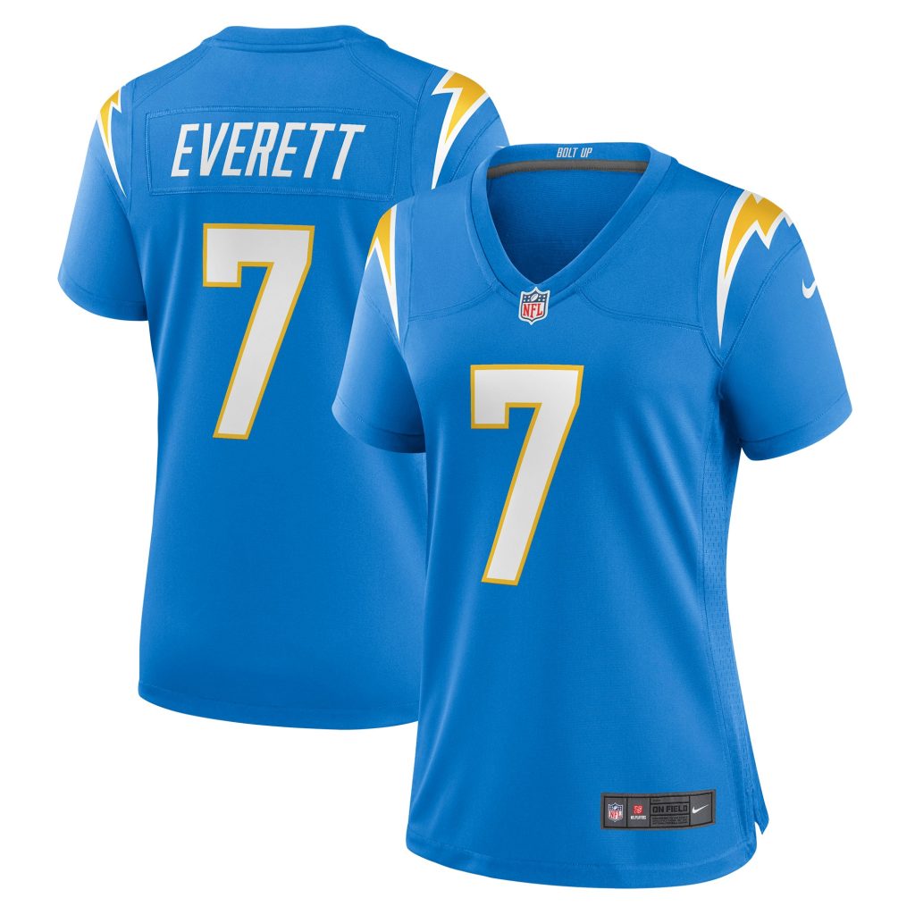 Women's Los Angeles Chargers Gerald Everett Nike Powder Blue Player Game Jersey