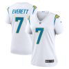Women's Los Angeles Chargers Gerald Everett Nike White Game Player Jersey