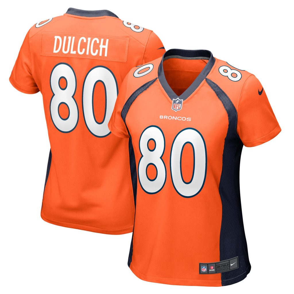 Women's Denver Broncos Greg Dulcich Nike Orange Game Player Jersey