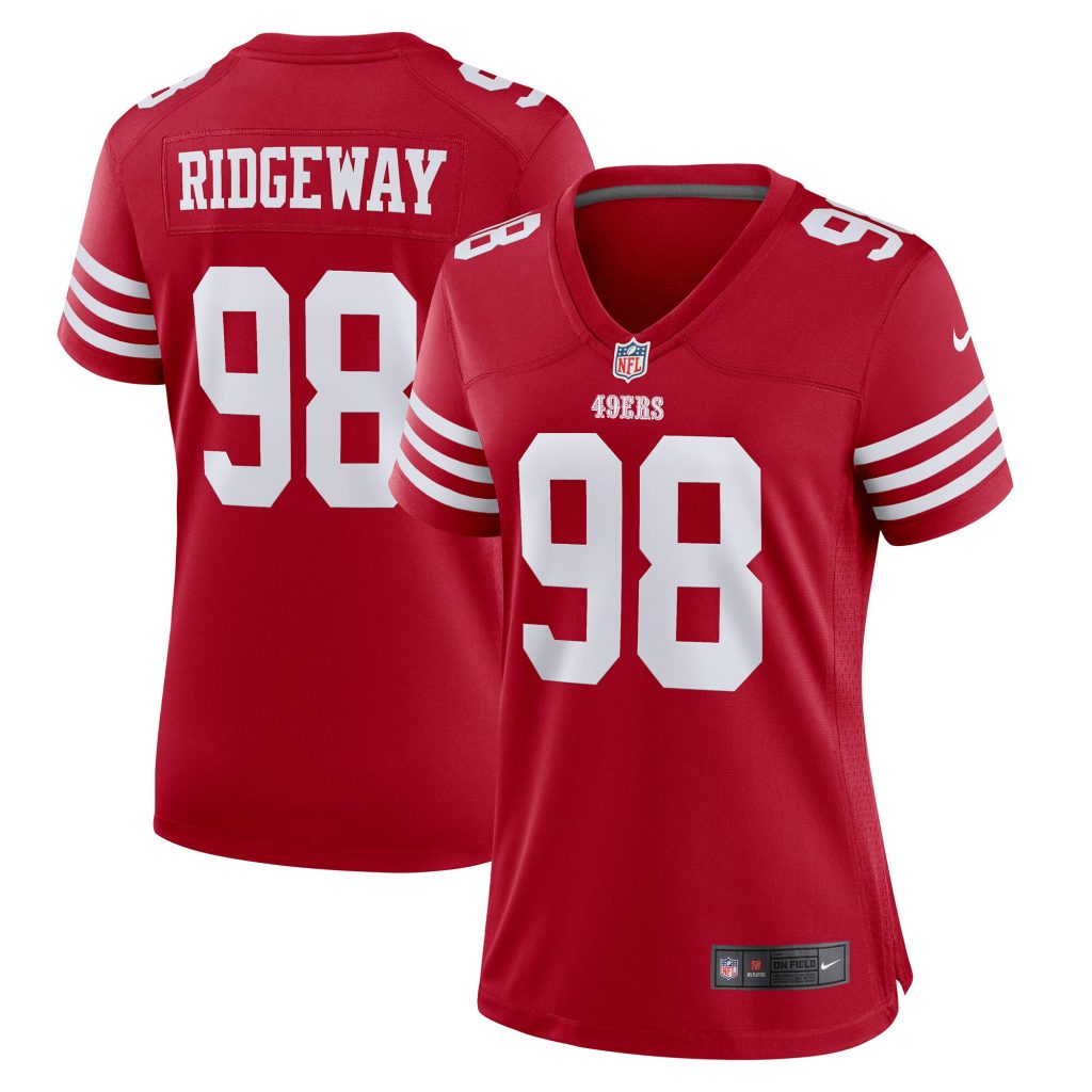 Women's San Francisco 49ers Hassan Ridgeway Nike Scarlet Game Player Jersey