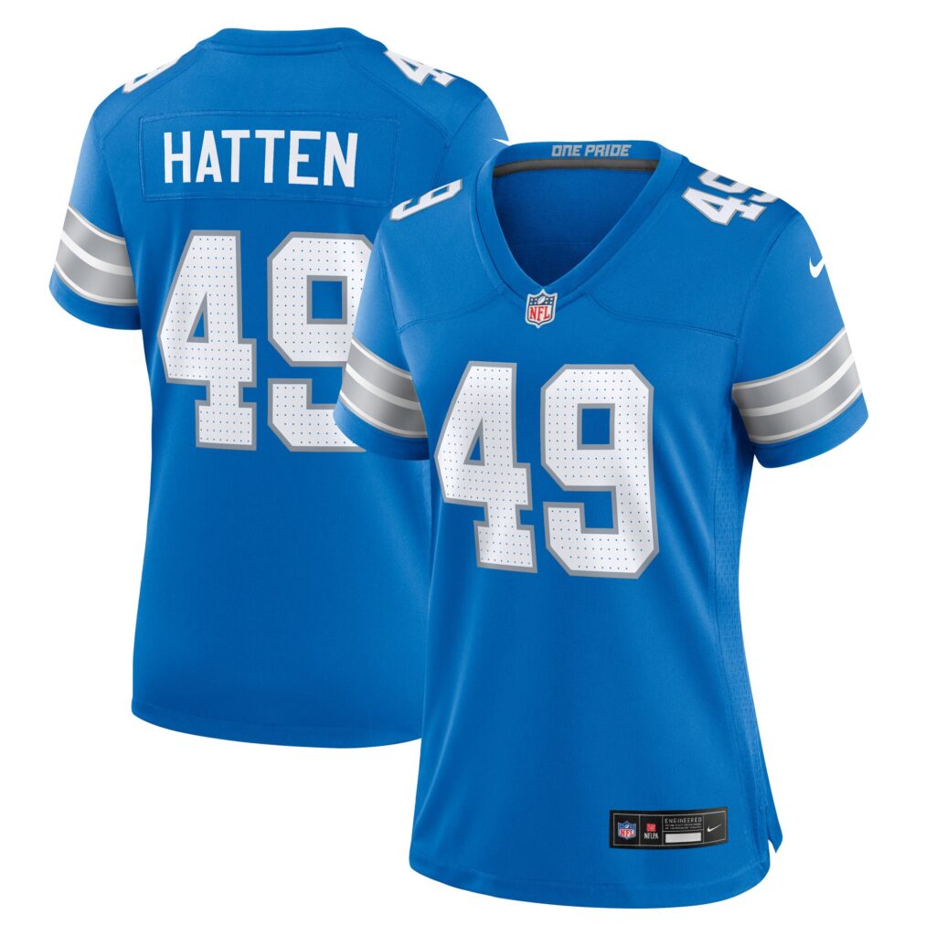 Hogan Hatten Detroit Lions Nike Women's Game Jersey -  Blue
