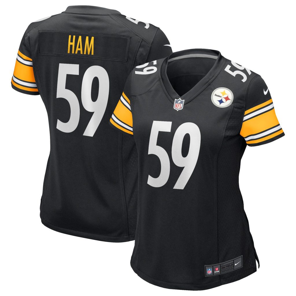 Women's Pittsburgh Steelers Jack Ham Nike Black Game Retired Player Jersey