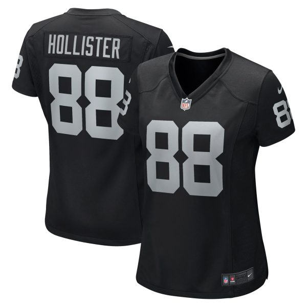 Women's Las Vegas Raiders Jacob Hollister Nike Black Game Player Jersey