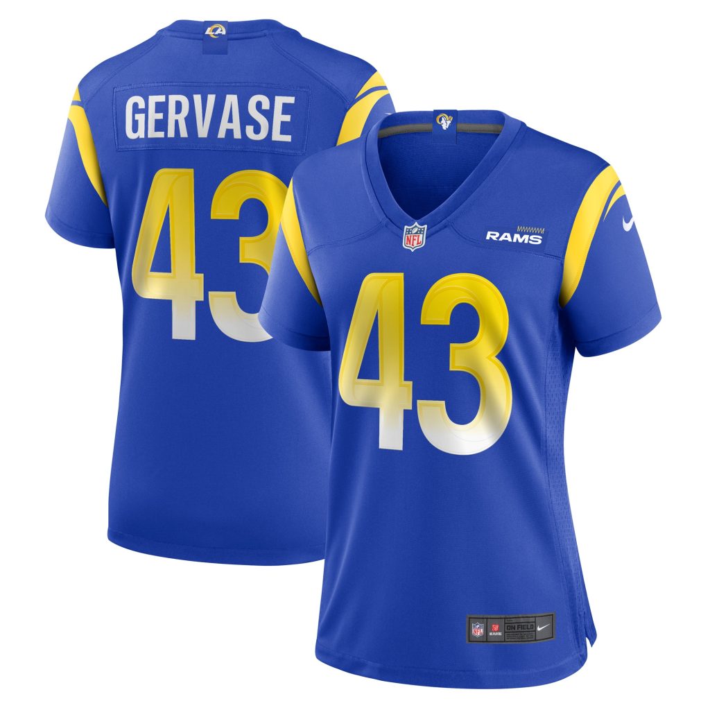 Women's Los Angeles Rams Jake Gervase Nike Royal Game Player Jersey