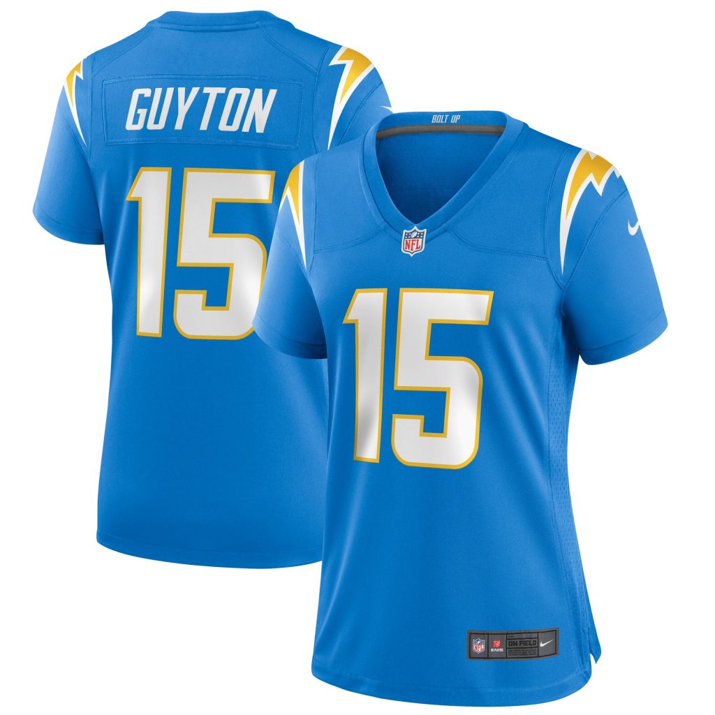 Women's Los Angeles Chargers Jalen Guyton Nike Powder Blue Player Game Jersey