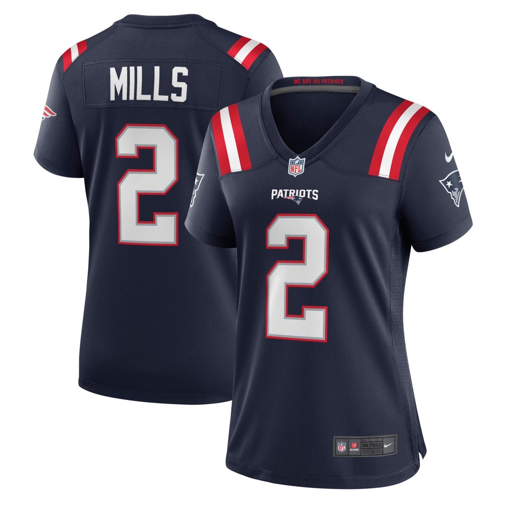 Women's New England Patriots Jalen Mills Nike Navy Game Player Jersey