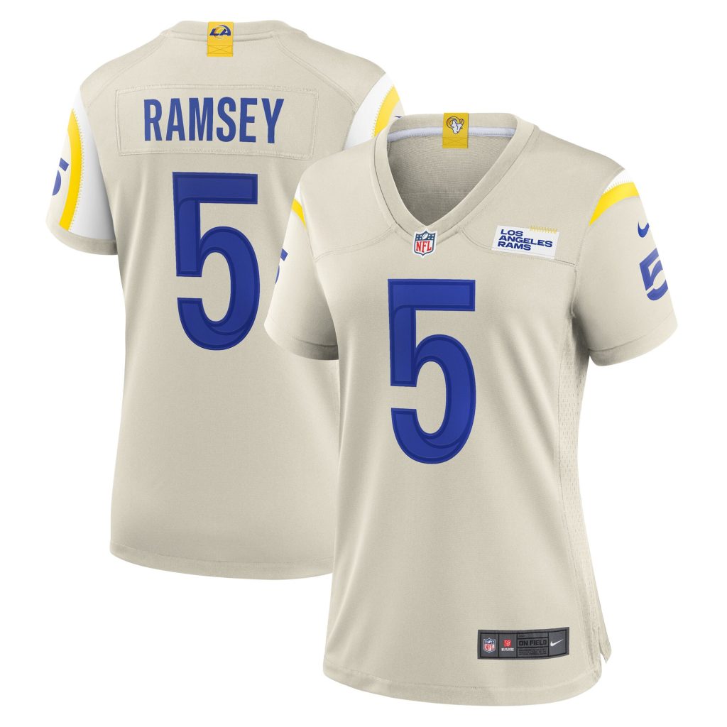 Women's Los Angeles Rams Jalen Ramsey Nike Bone Player Game Jersey