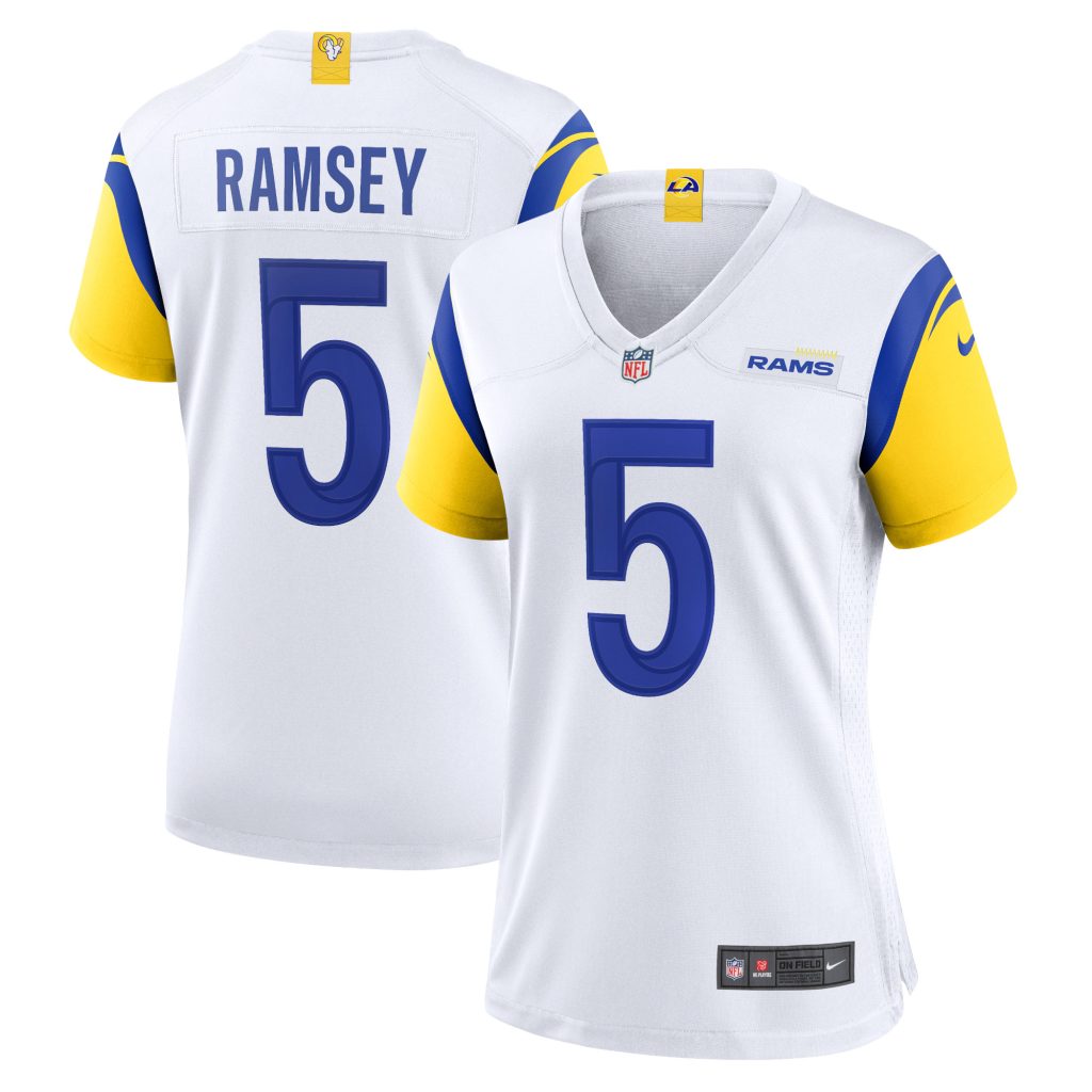 Women's Los Angeles Rams Jalen Ramsey Nike White Game Jersey