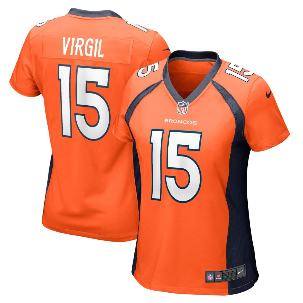 Women's Denver Broncos Jalen Virgil Nike Orange Game Player Jersey