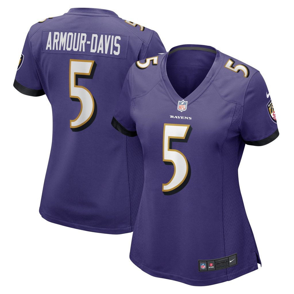 Women's Baltimore Ravens Jalyn Armour-Davis Nike Purple Game Player Jersey