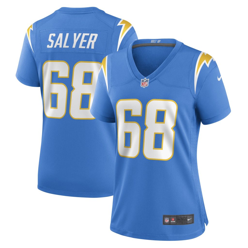 Women's Los Angeles Chargers Jamaree Salyer Nike Powder Blue Game Player Jersey