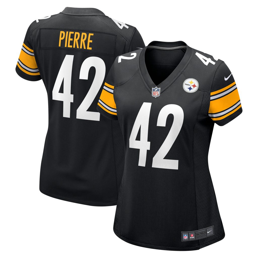 Women's Pittsburgh Steelers James Pierre Nike Black Team Game Jersey