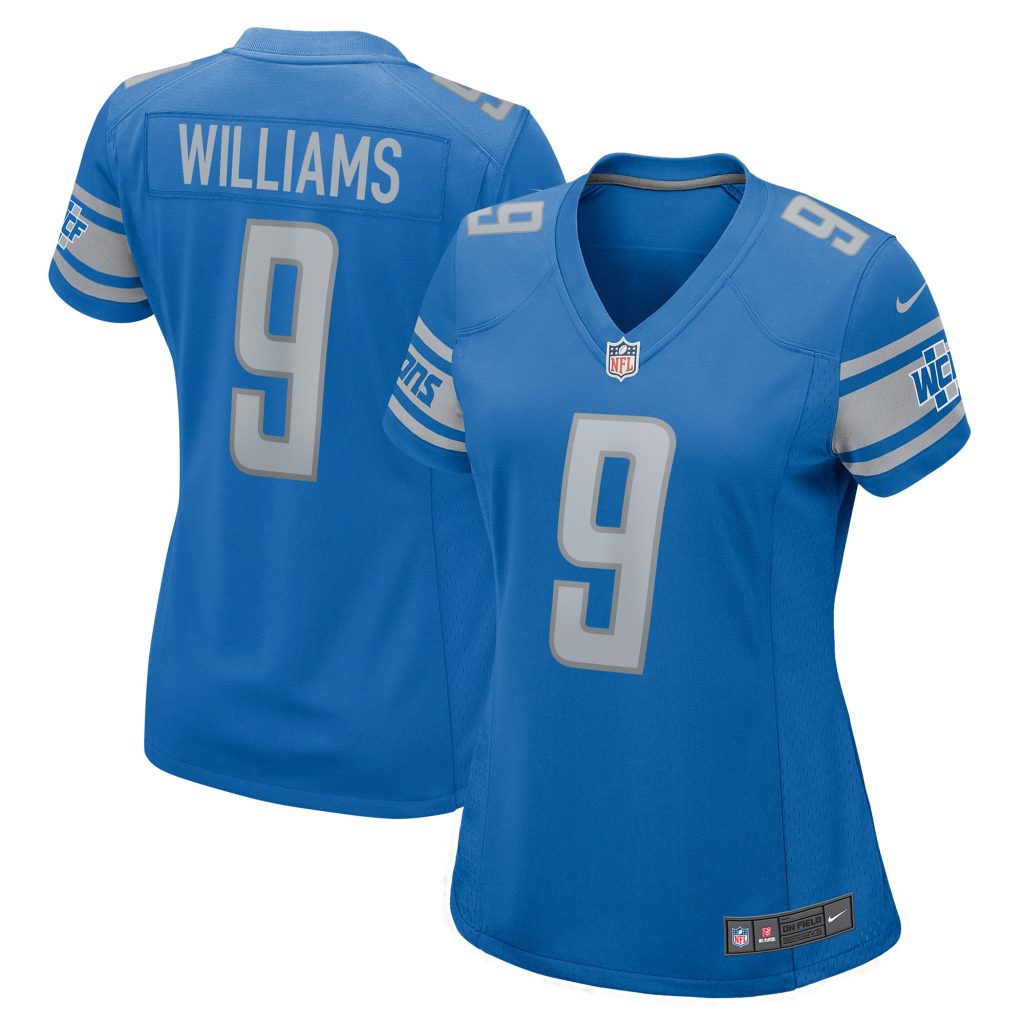 Women's Detroit Lions Jameson Williams Nike Blue Player Game Jersey