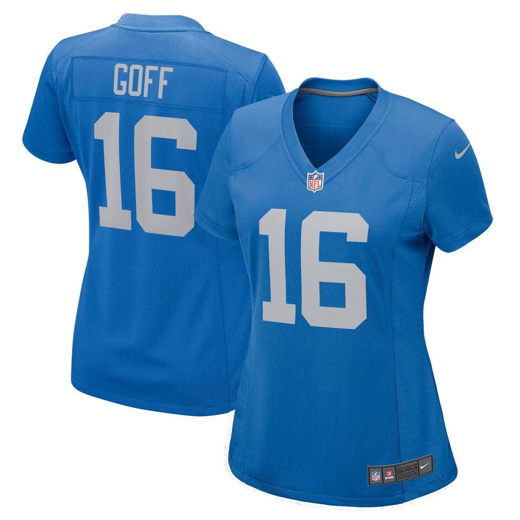 Women's Detroit Lions Jared Goff Nike Blue Game Player Jersey
