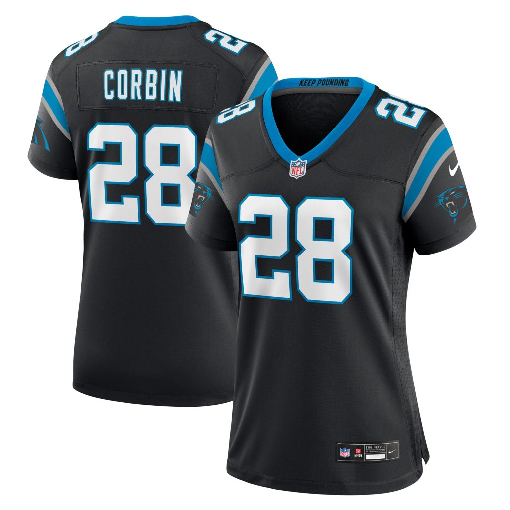 Jashaun Corbin Carolina Panthers Nike Women's Team Game Jersey -  Black