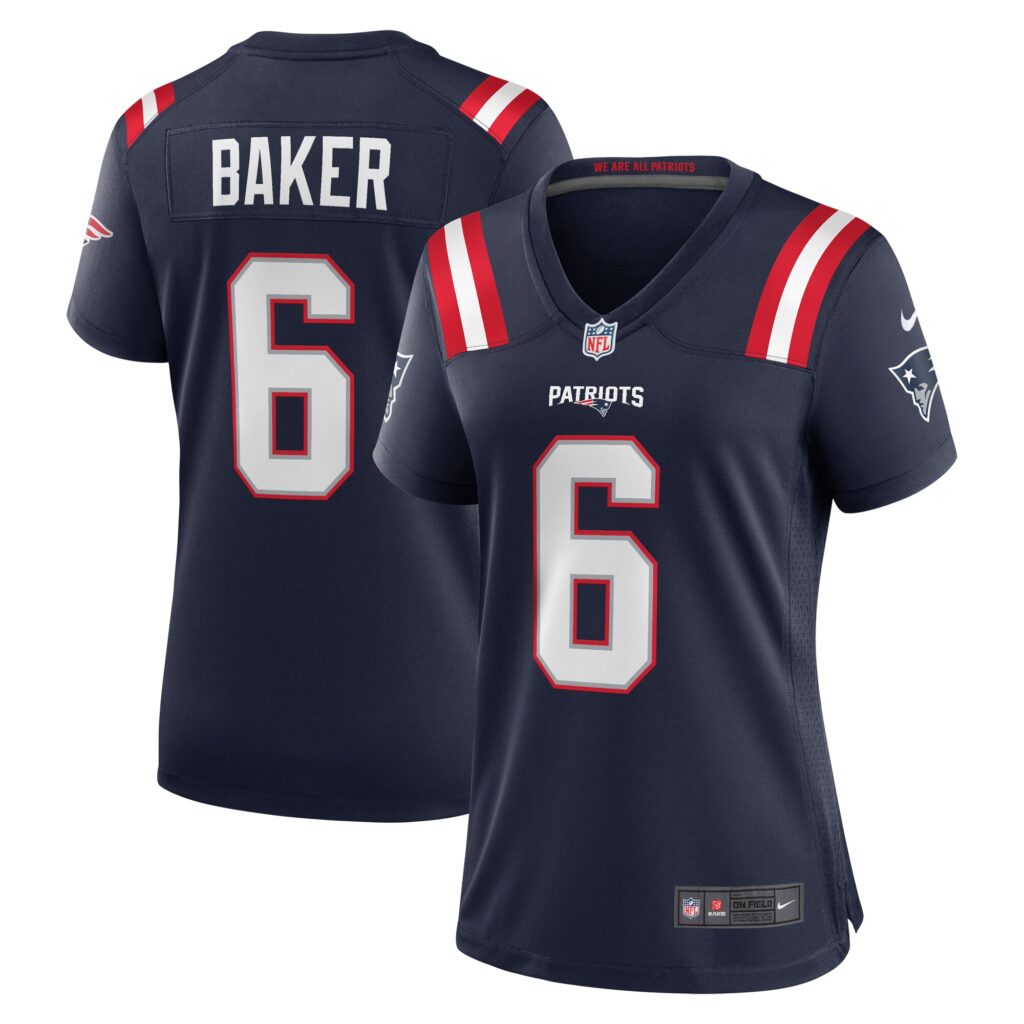 Javon Baker New England Patriots Nike Women's Team Game Jersey -  Navy