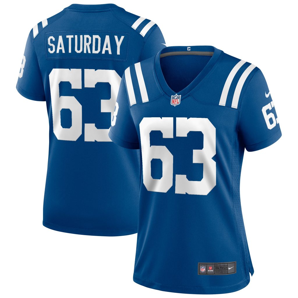 Women's Indianapolis Colts Jeff Saturday Nike Royal Game Retired Player Jersey