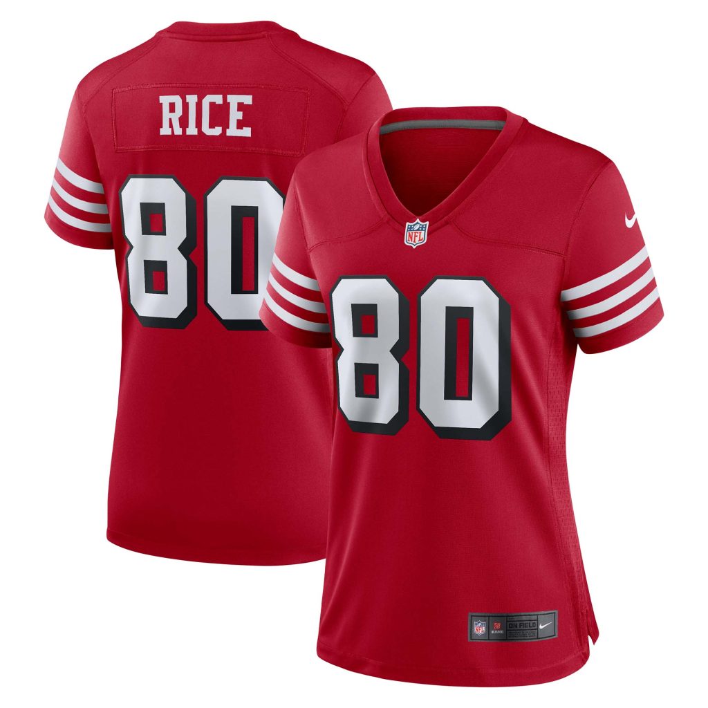 Women's San Francisco 49ers Jerry Rice Nike Scarlet Alternate Game Jersey