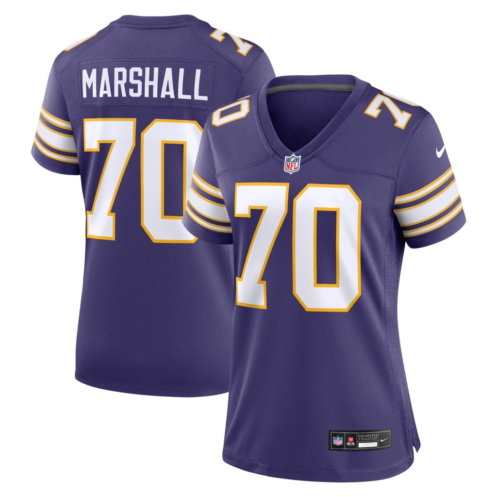 Jim Marshall Minnesota Vikings Nike Women's Classic Retired Player Jersey - Purple