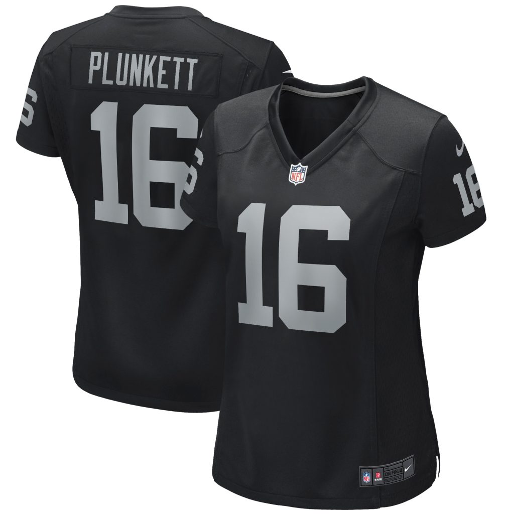 Women's Las Vegas Raiders Jim Plunkett Nike Black Game Retired Player Jersey