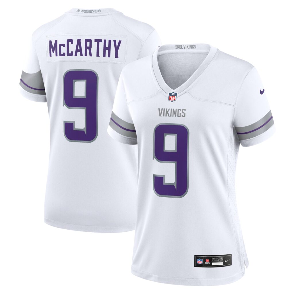 J.J. McCarthy Minnesota Vikings Nike Women's Alternate Game Player Jersey - White