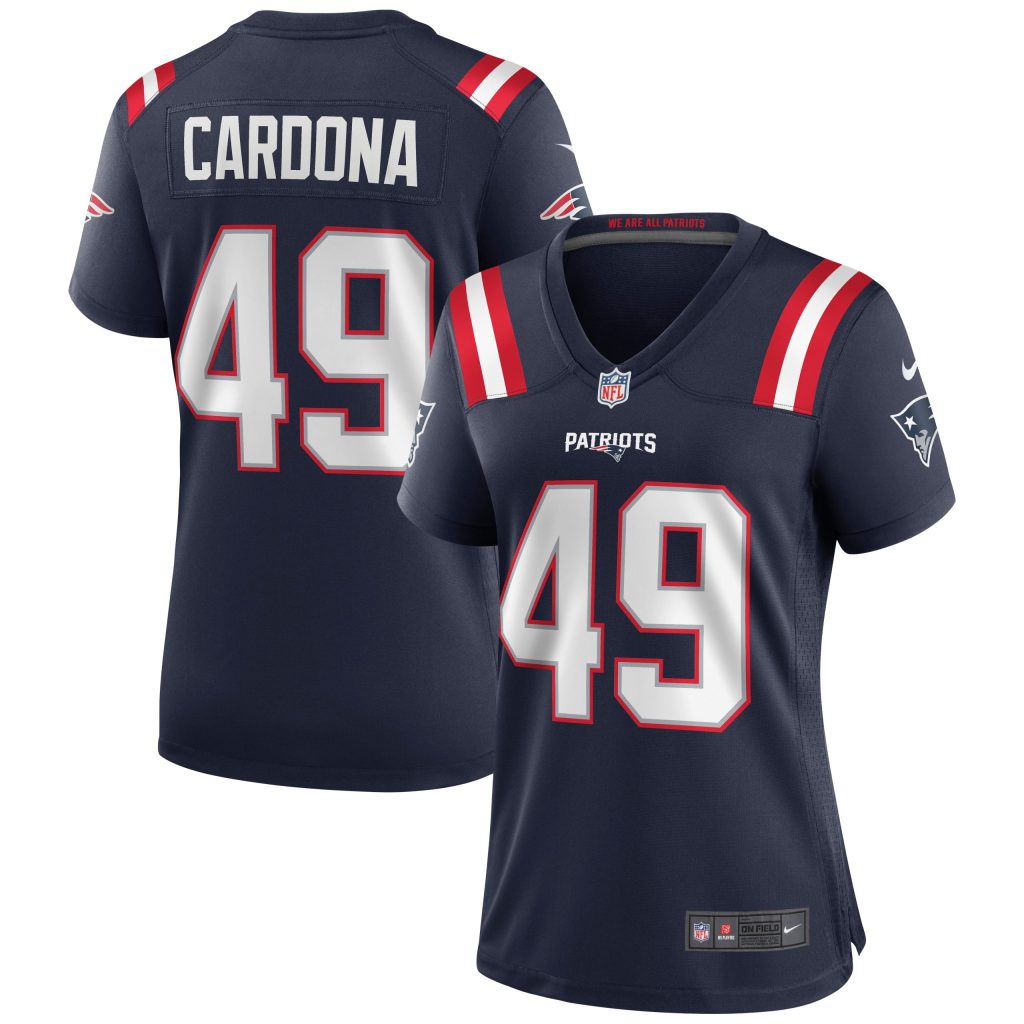 Women's New England Patriots Joe Cardona Nike Navy Game Jersey