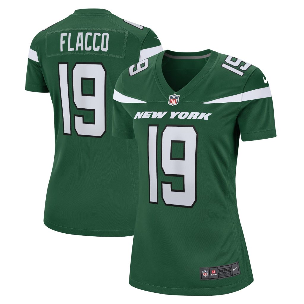 Women's New York Jets Joe Flacco Nike Gotham Green Player Game Jersey