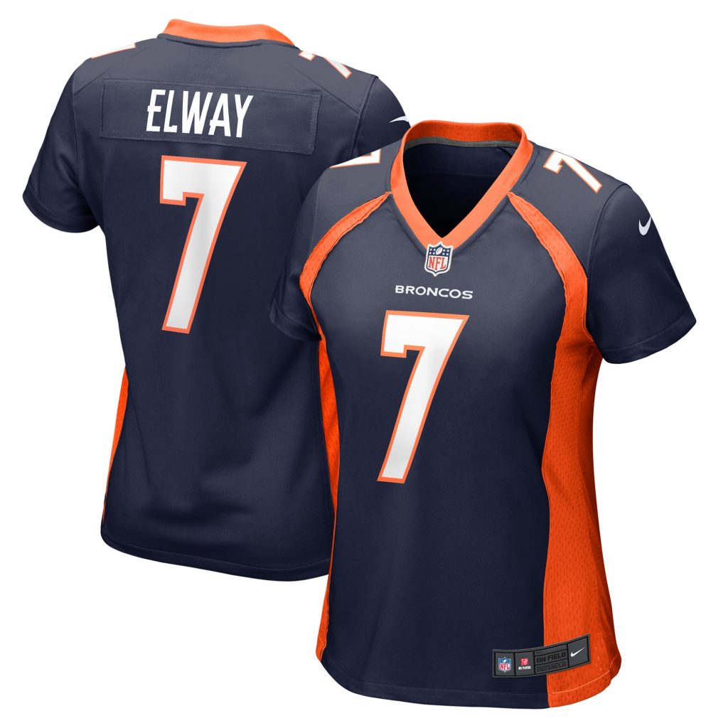 Women's Denver Broncos John Elway Nike Navy Retired Player Jersey