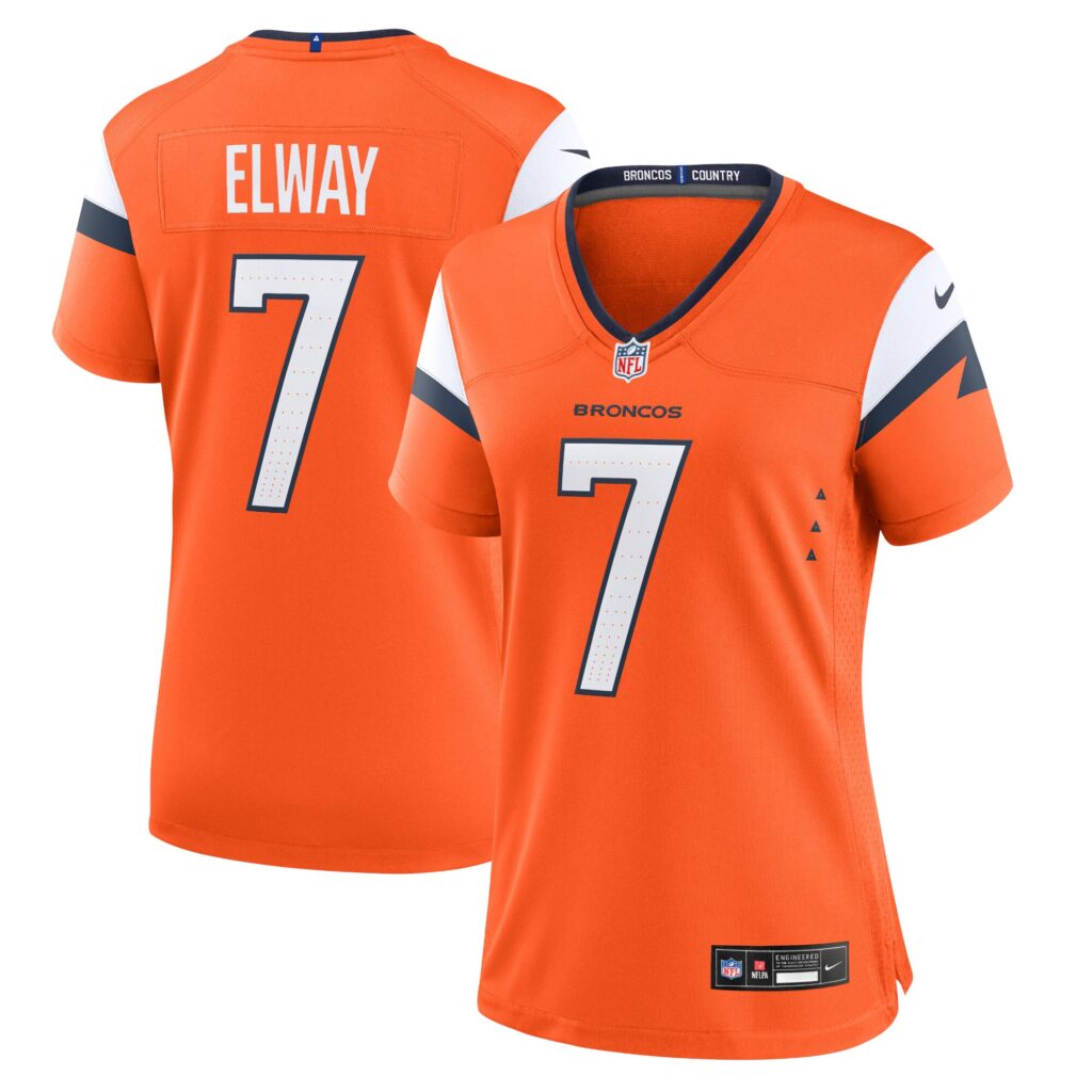John Elway Denver Broncos Nike Women's Retired Player Game Jersey - Orange