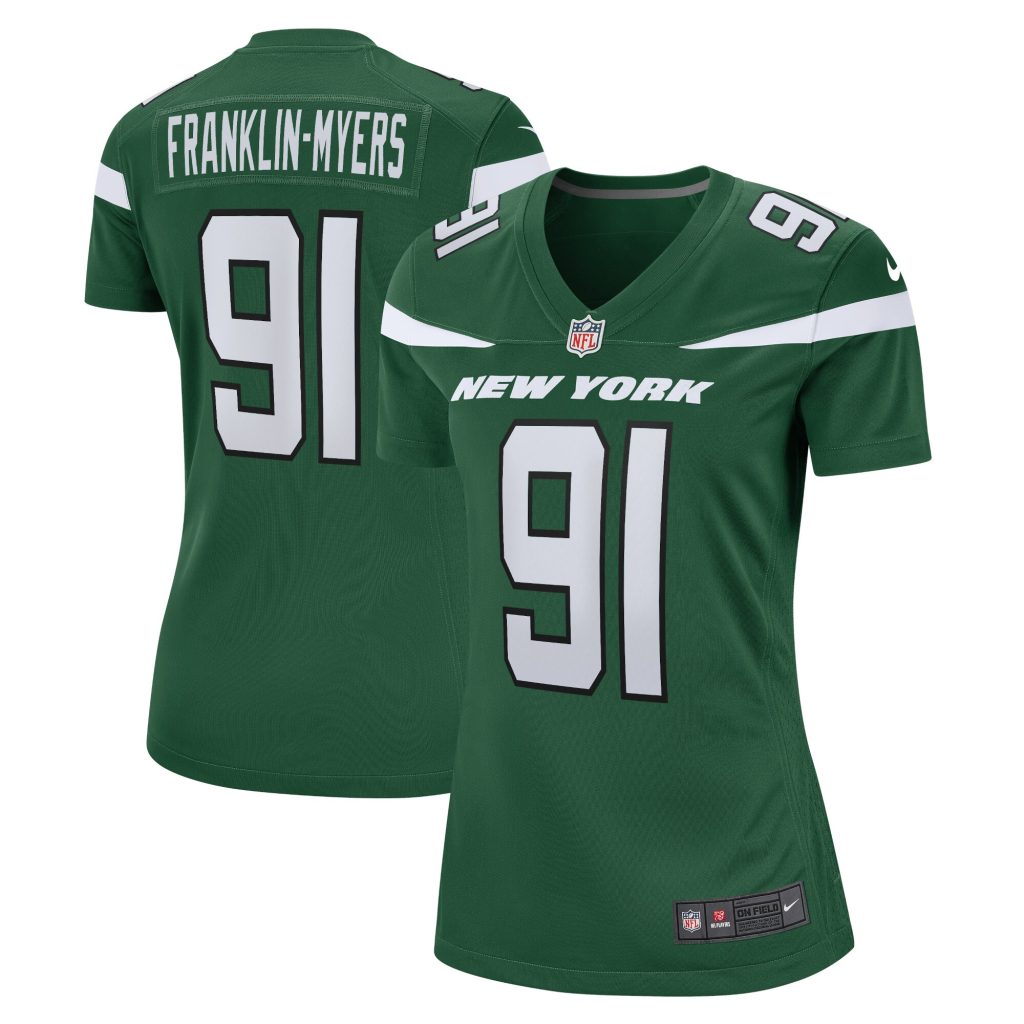 Women's New York Jets John Franklin-Myers Nike Gotham Green Game Jersey
