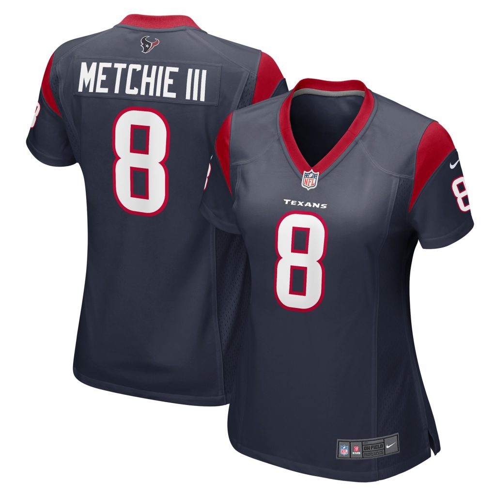 Women's Houston Texans John Metchie III Nike Navy Game Player Jersey