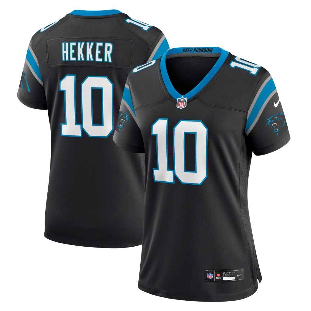 Women's Carolina Panthers Johnny Hekker Nike Black Team Game Jersey