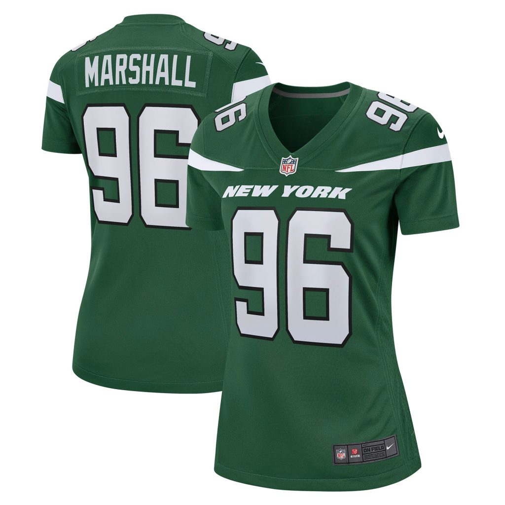Women's New York Jets Jonathan Marshall Nike Gotham Green Game Jersey