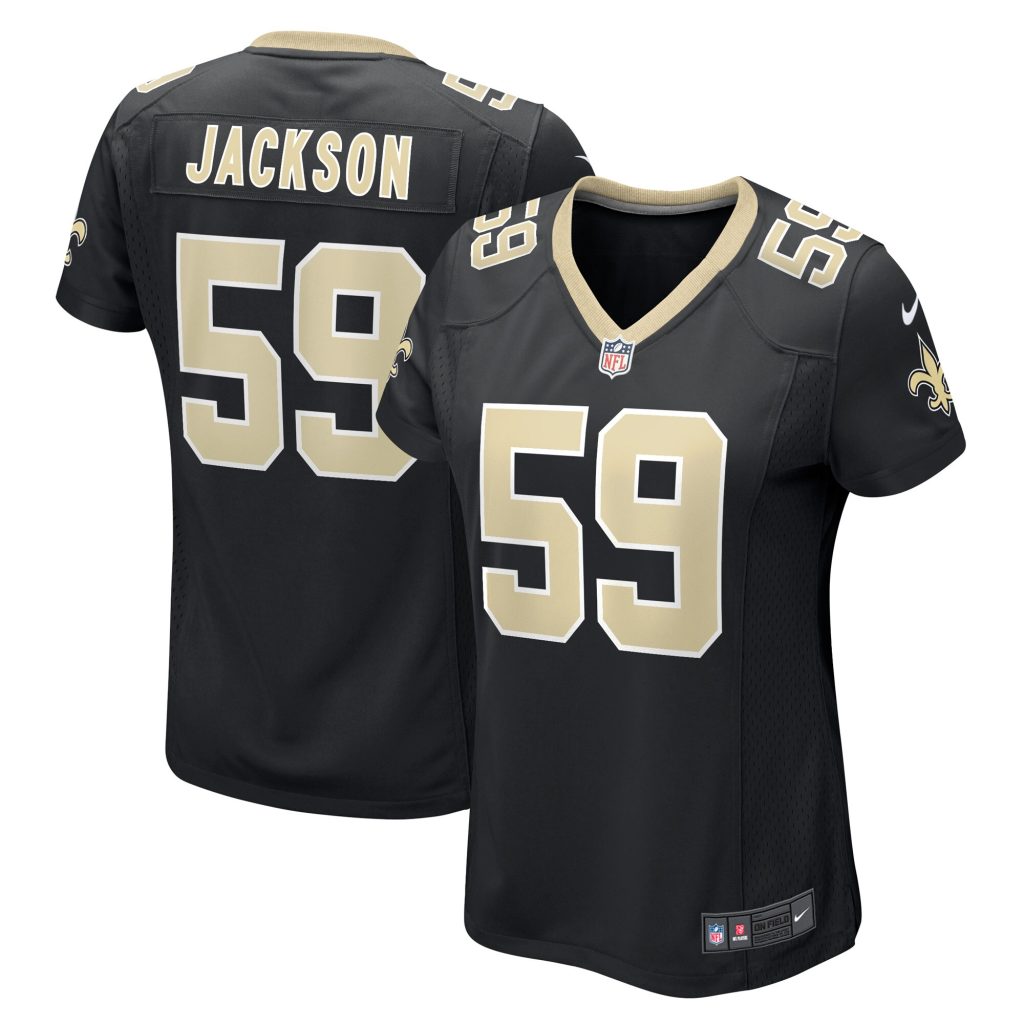 Women's New Orleans Saints Jordan Jackson Nike Black Game Player Jersey
