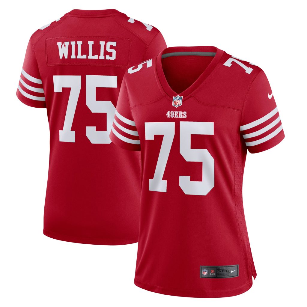 Women's San Francisco 49ers Jordan Willis Nike Scarlet Team Game Player Jersey