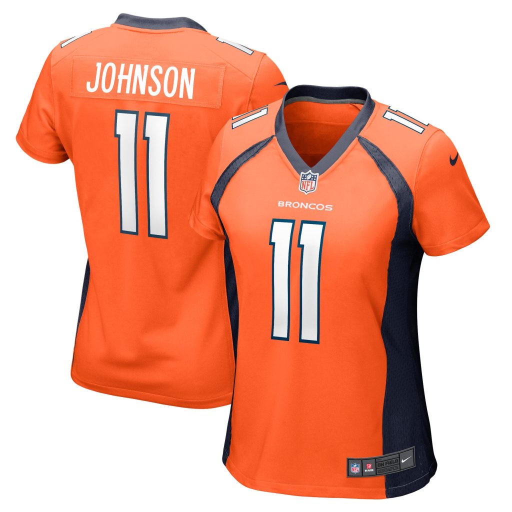 Women's Denver Broncos Josh Johnson Nike Orange Game Player Jersey