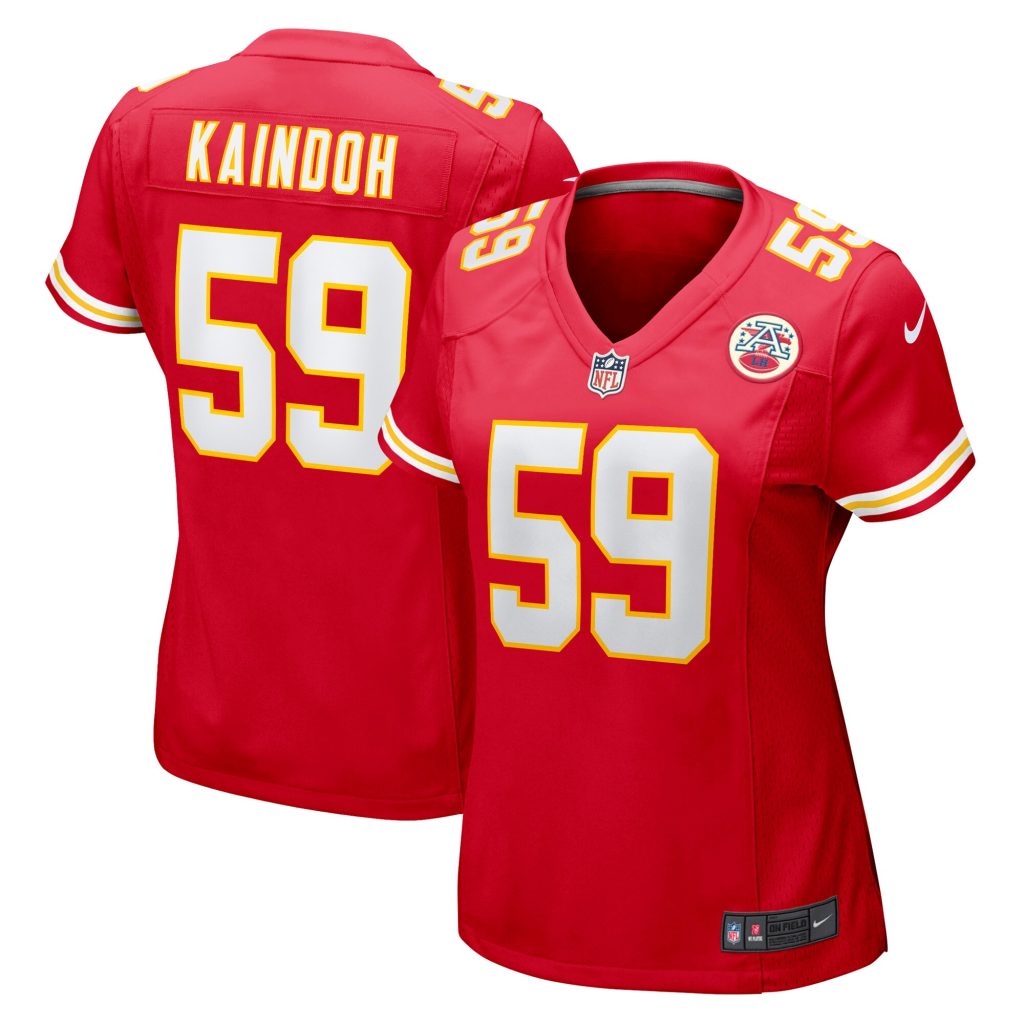 Women's Kansas City Chiefs Joshua Kaindoh Nike Red Game Jersey