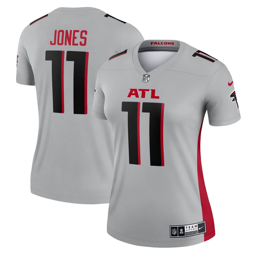 Women's Atlanta Falcons Julio Jones Nike Silver Inverted Legend Jersey
