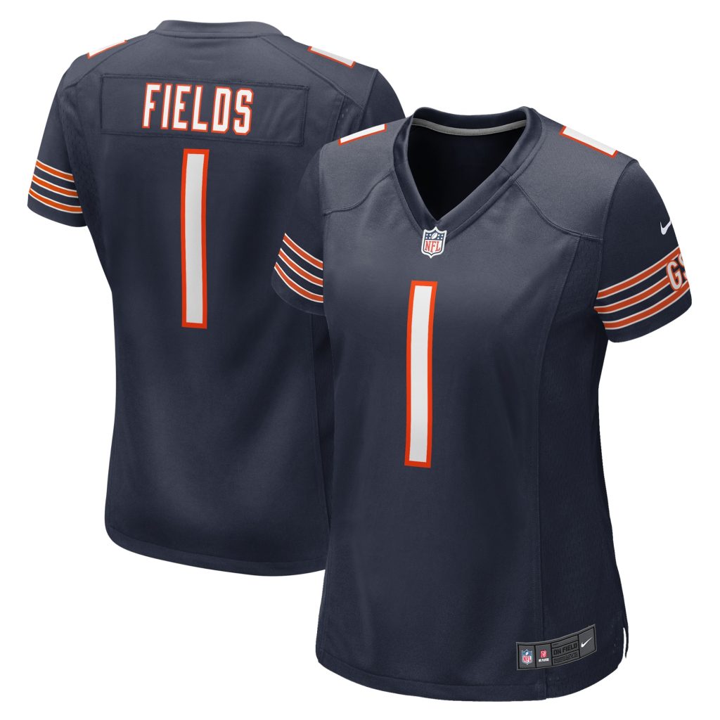 Women's Chicago Bears Justin Fields Nike Navy Player Game Jersey
