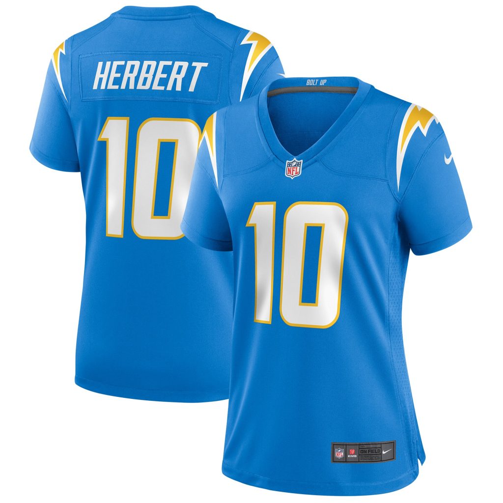 Women's Los Angeles Chargers Justin Herbert Nike Powder Blue Player Game Jersey