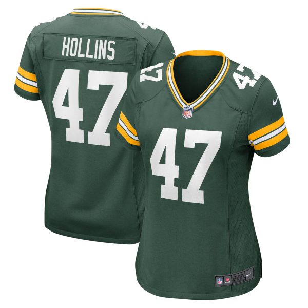 Women's Green Bay Packers Justin Hollins Nike Green Home Game Player Jersey