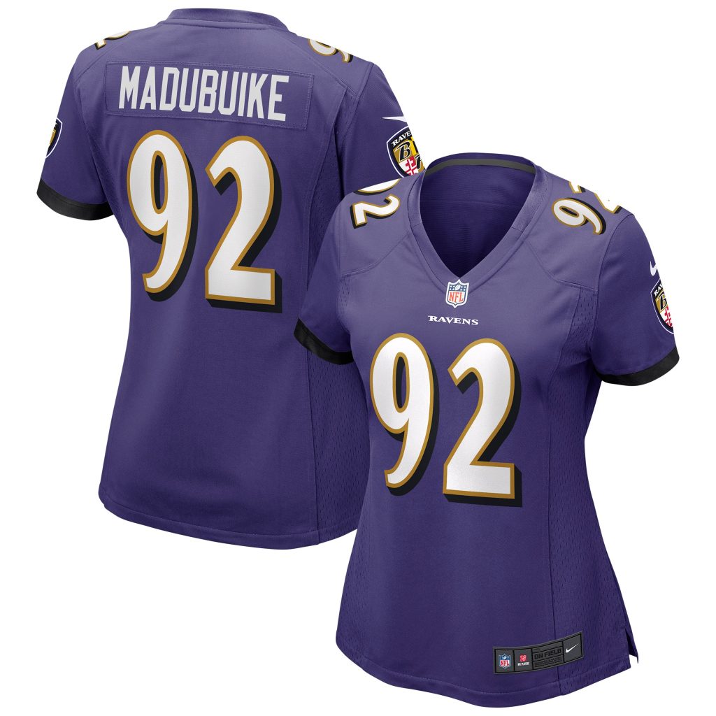 Women's Baltimore Ravens Justin Madubuike Nike Purple Game Jersey