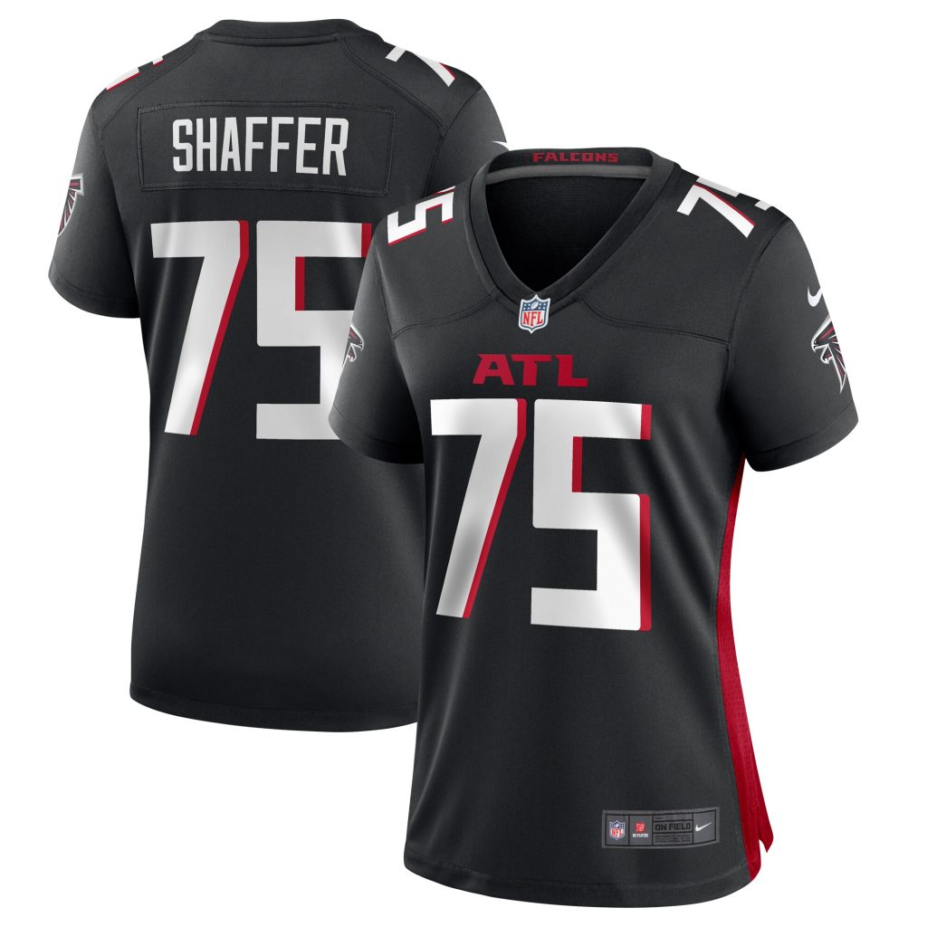 Women's Atlanta Falcons Justin Shaffer Nike Black Player Game Jersey
