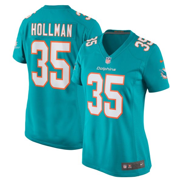 Women's Miami Dolphins Ka'Dar Hollman Nike Aqua Home Game Player Jersey