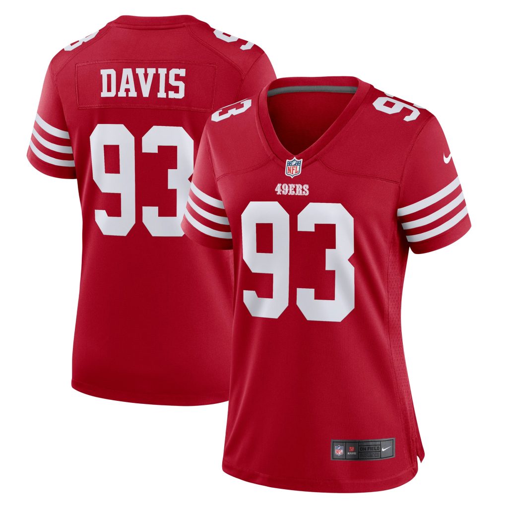 Women's San Francisco 49ers Kalia Davis Nike Scarlet Game Player Jersey