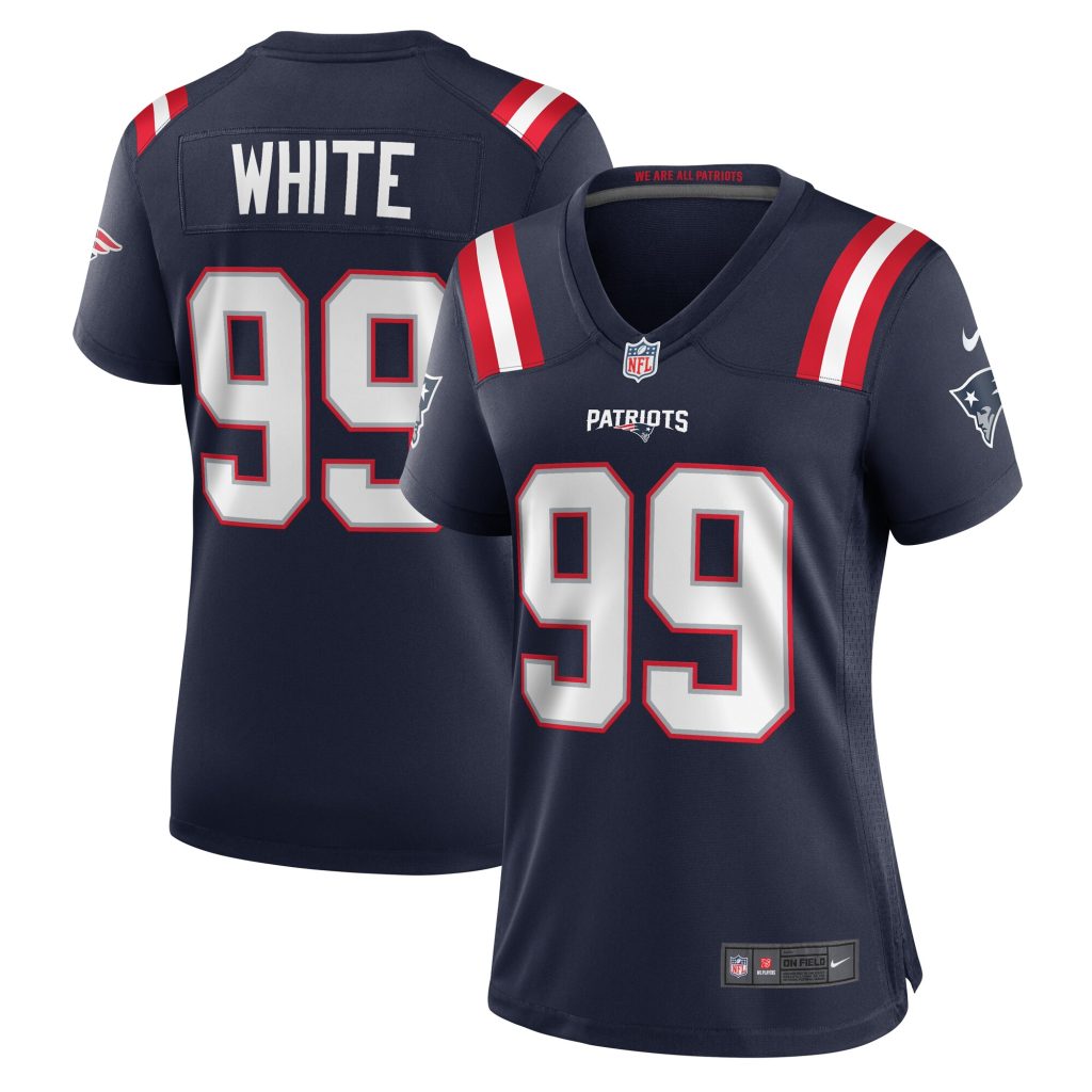 Keion White New England Patriots Nike Women's Team Game Jersey -  Navy