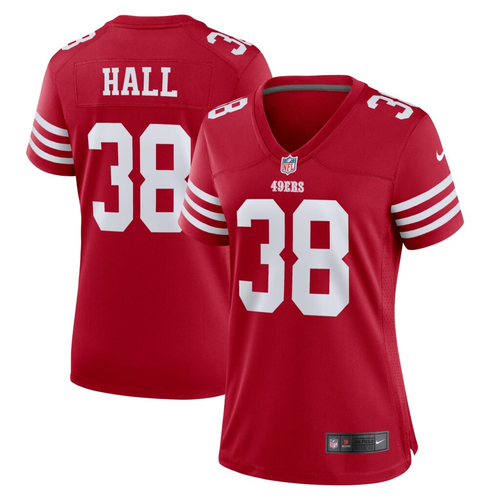 Kemon Hall San Francisco 49ers Nike Women's Team Game Jersey -  Scarlet