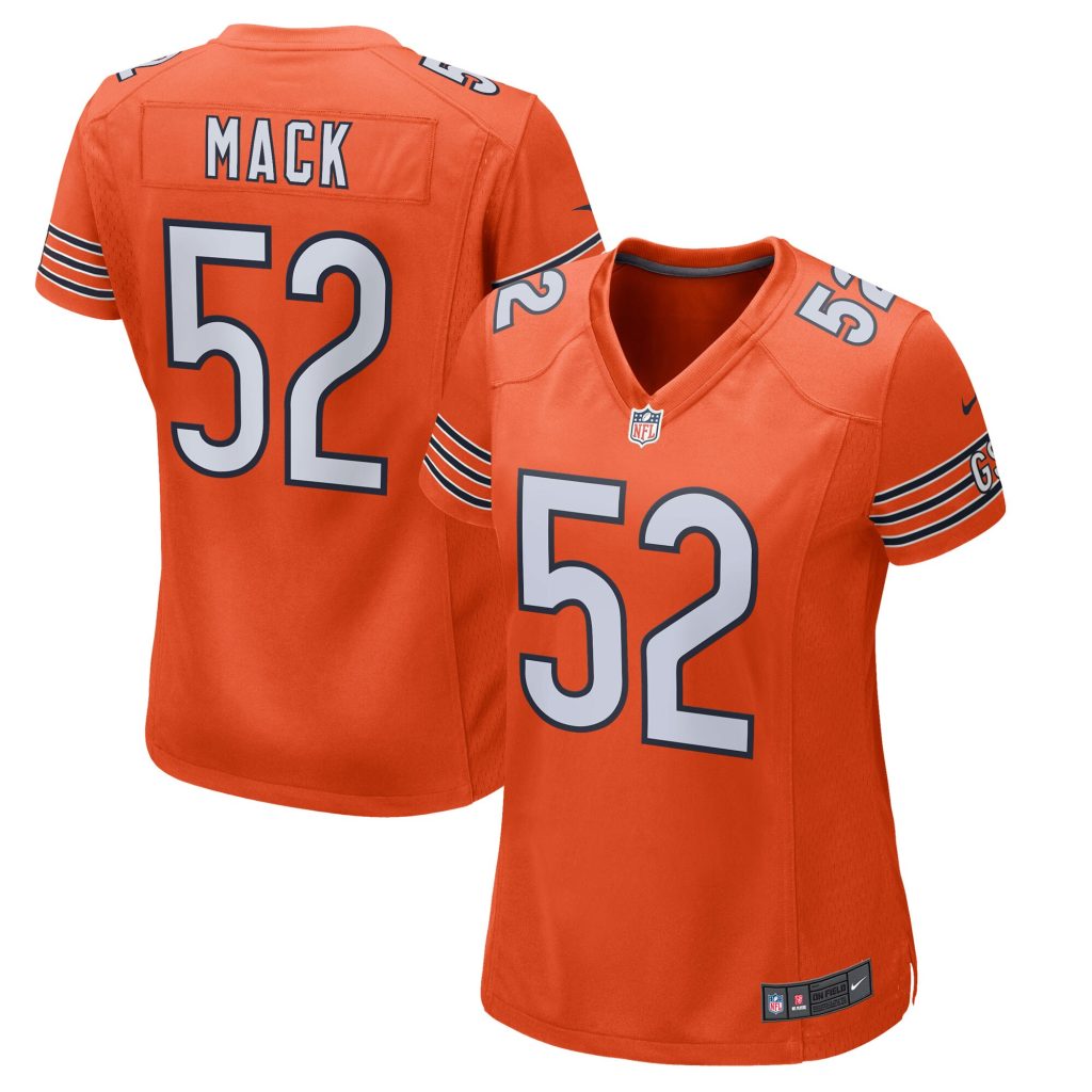 Women's Nike Khalil Mack Orange Chicago Bears Game Jersey