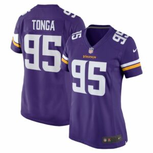 Women's Minnesota Vikings Khyiris Tonga Nike Purple Home Game Player Jersey